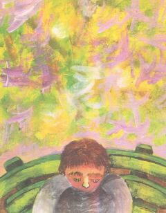 Ilustración de Liliana Menéndez, 'El árbol florecido de lilas', Marí­a Teresa Andruetto, Colección Dulce de leche, Córdoba, Argentina, Nuevo Siglo, s/f.