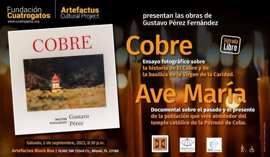 Sábado 2 de septiembre: presentación del libro Cobre y exhibición del documental Ave María